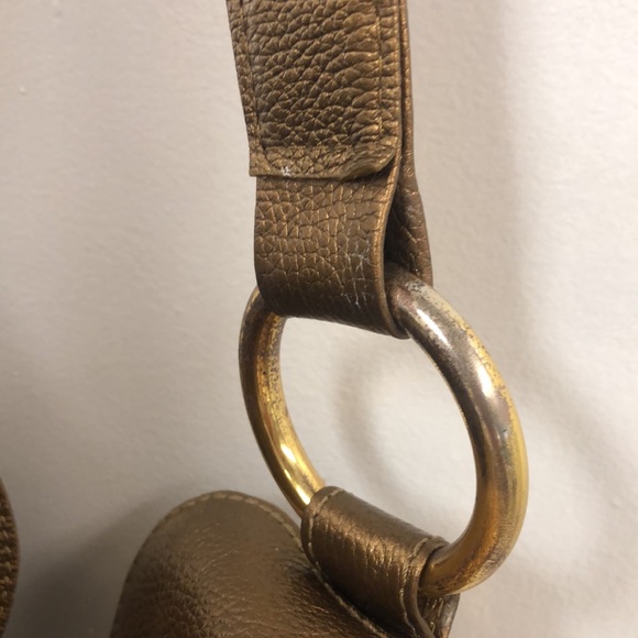 Carlos Falchi CHI Gold Leather Bag - Picture 12 of 13